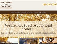 Tablet Screenshot of gallowaycollens.com